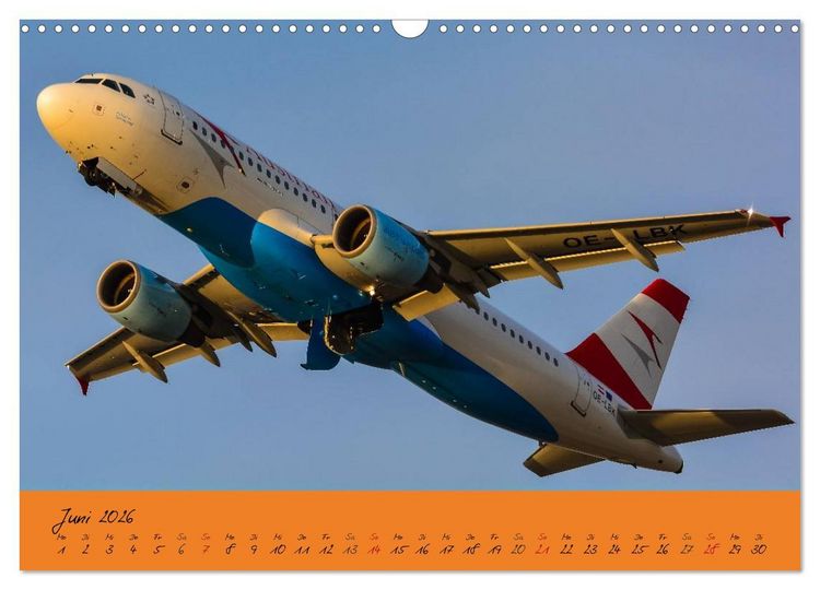 Produktbild: Flugzeuge im Abendlicht (Wandkalender 2026 DIN A3 quer), CALVENDO Monatskalender