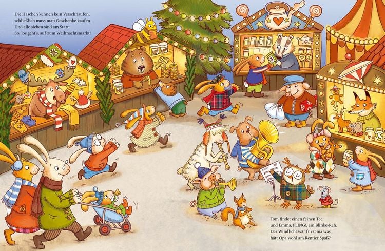 Produktbild: Wenn sieben kleine Weihnachtshasen mit Schwung durch die Adventszeit rasen