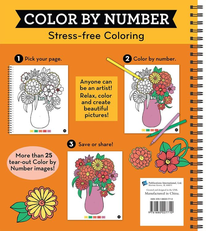 Produktbild: Brain Games - Color by Number: Stress-Free Coloring (Orange)