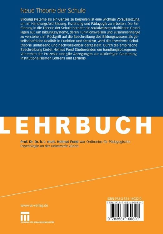 Produktbild: Neue Theorie der Schule