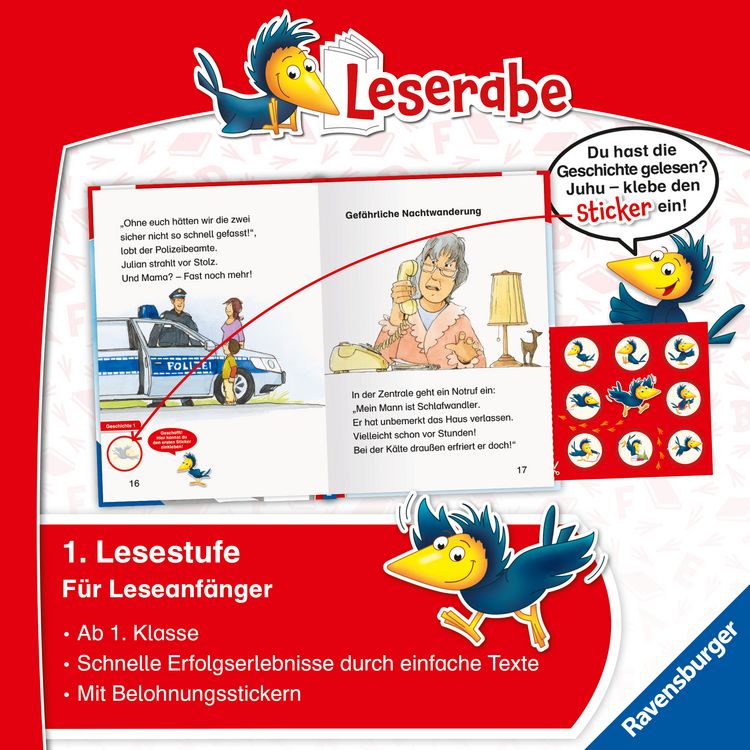 Produktbild: Leserabe 1. Lesestufe - Polizeigeschichten