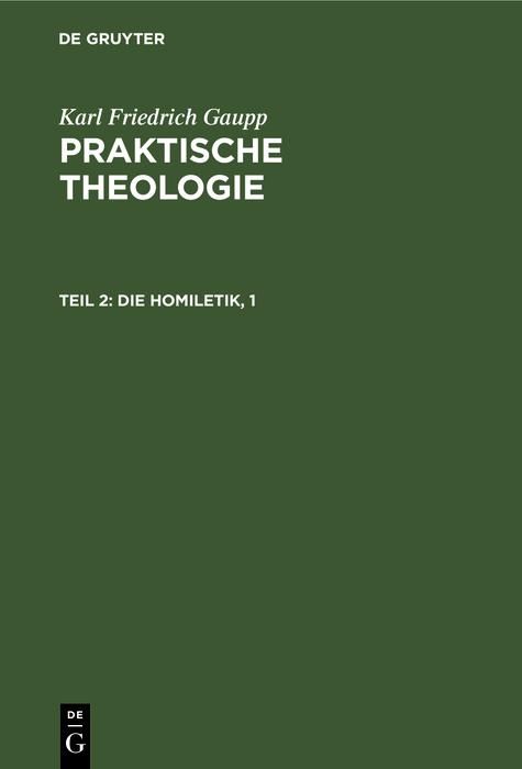 Produktbild: Die Homiletik, 1