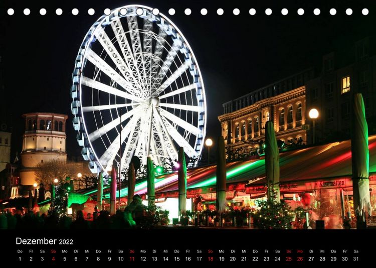 Produktbild: Abends in D&uuml;sseldorf (Tischkalender 2022 DIN A5 quer)