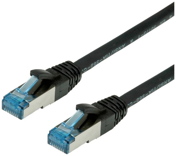 Produktbild: Value 21.99.1963 RJ45 Patchkabel CAT 6a S/FTP 3.00 m Schwarz 1 St.