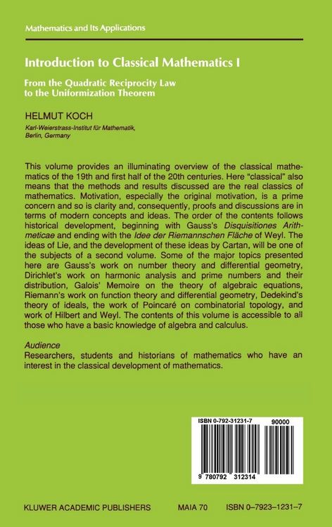 Produktbild: Introduction to Classical Mathematics I