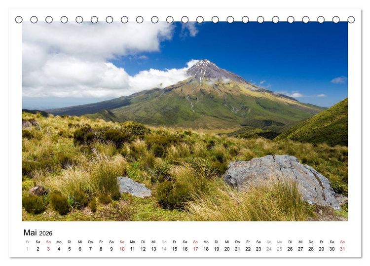 Produktbild: Neuseeland - ein Naturparadies (Tischkalender 2026 DIN A5 quer), CALVENDO Monatskalender