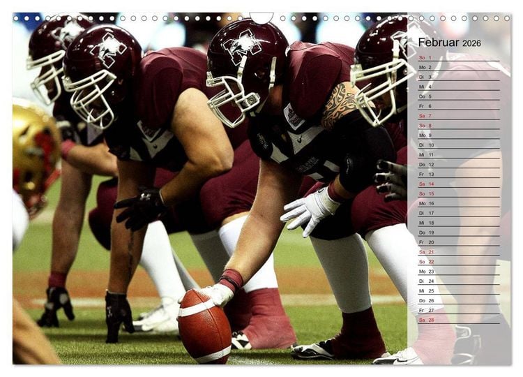 Produktbild: American Football - Touchdown (Wandkalender 2026 DIN A3 quer), CALVENDO Monatskalender