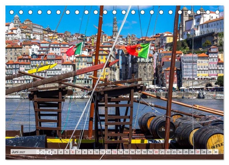 Produktbild: Porto Magisch - Am Ufer des Douro (Tischkalender 2027 DIN A5 quer), CALVENDO Monatskalender