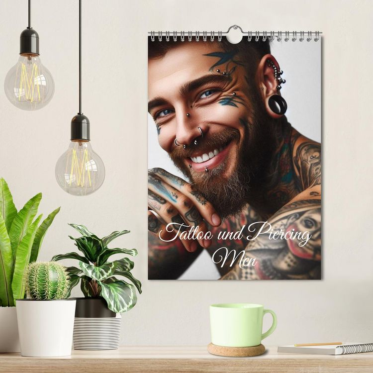 Produktbild: Tattoo und Piercing Men (Wandkalender 2026 DIN A4 hoch), CALVENDO Monatskalender