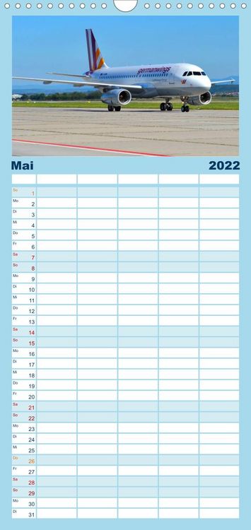 Produktbild: Familienplaner Airliner im Fokus (Wandkalender 2022 , 21 cm x 45 cm, hoch)