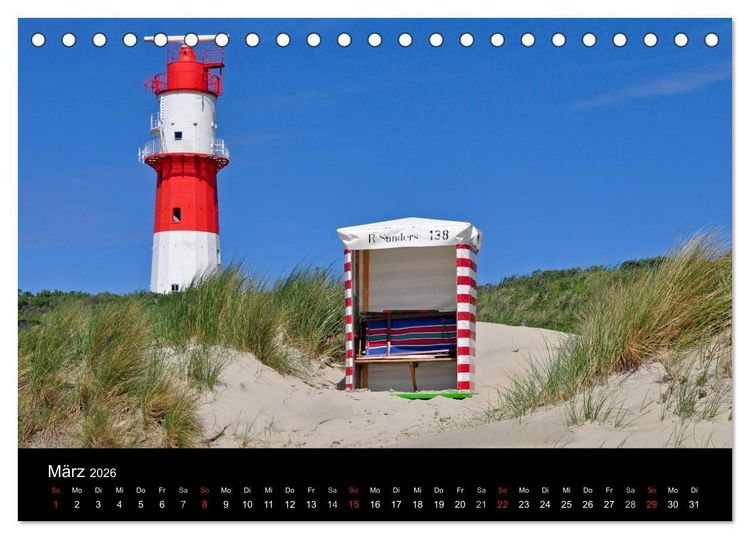 Produktbild: Ostfriesische Inseln (Tischkalender 2026 DIN A5 quer), CALVENDO Monatskalender