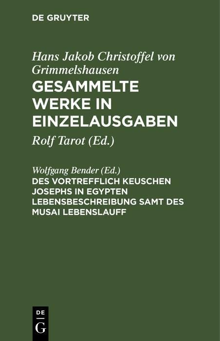 Produktbild: Des Vortrefflich Keuschen Josephs in Egypten Lebensbeschreibung samt des Musai Lebenslauff
