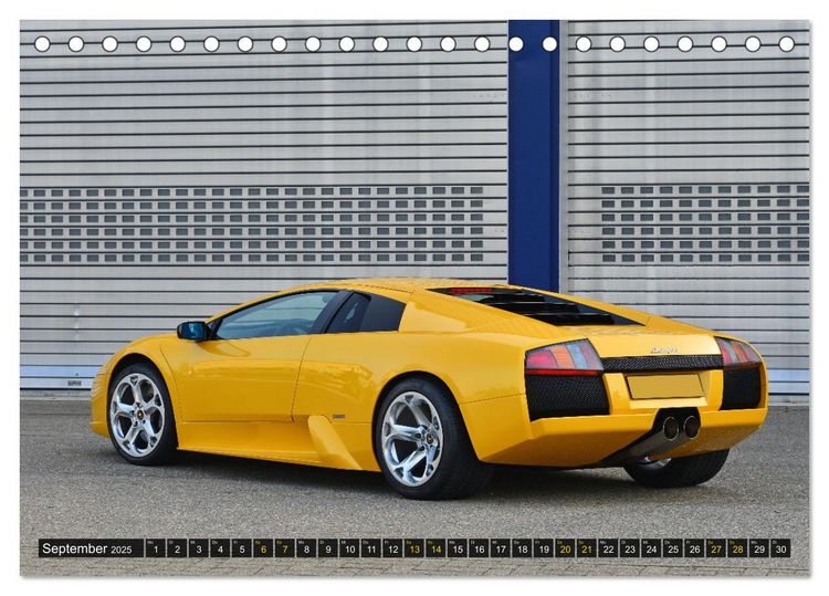 Produktbild: DER GELBE STIER - Lamborghini Murci&eacute;lago (Tischkalender 2025 DIN A5 quer), CALVENDO Monatskalender