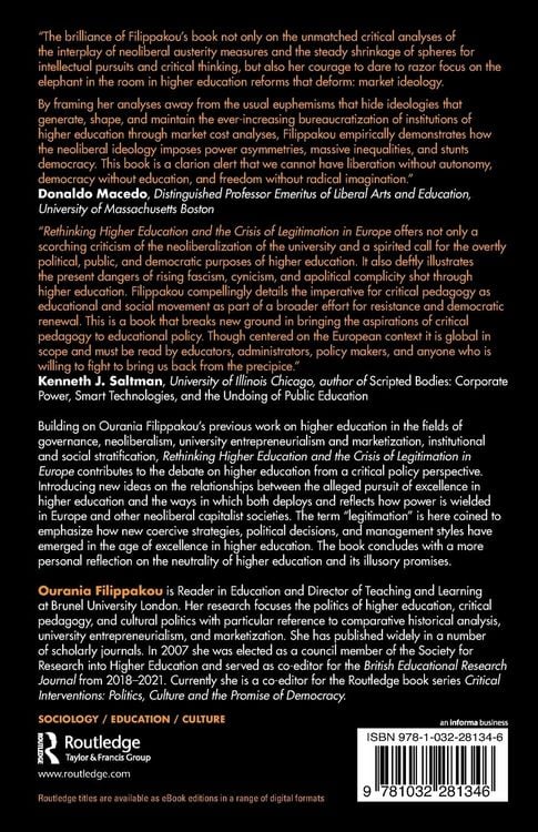 Produktbild: Rethinking Higher Education and the Crisis of Legitimation in Europe