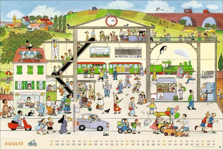 Produktbild: R.S. Berner Wimmel-Kalender 2027