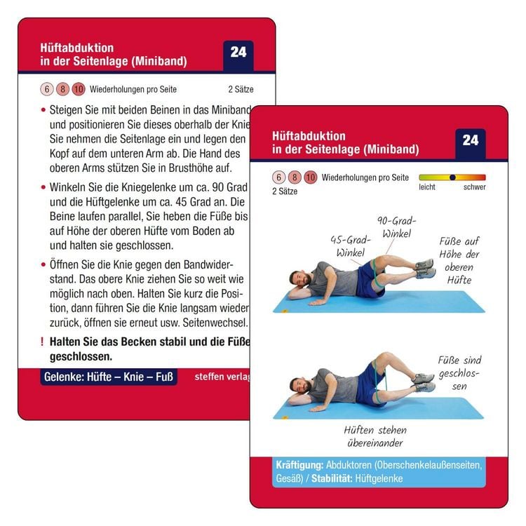 Produktbild: Trainingskarten Gelenke: H&uuml;fte &ndash; Knie &ndash; Fu&szlig;