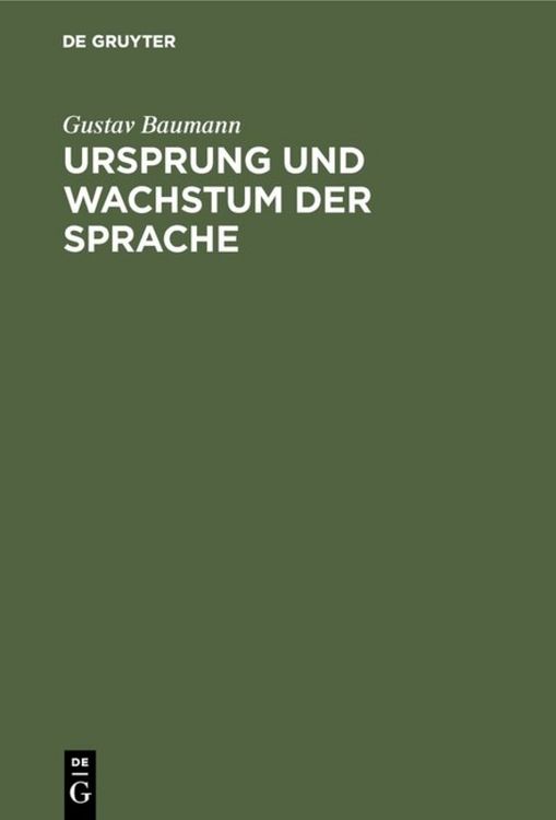 Produktbild: Ursprung und Wachstum der Sprache