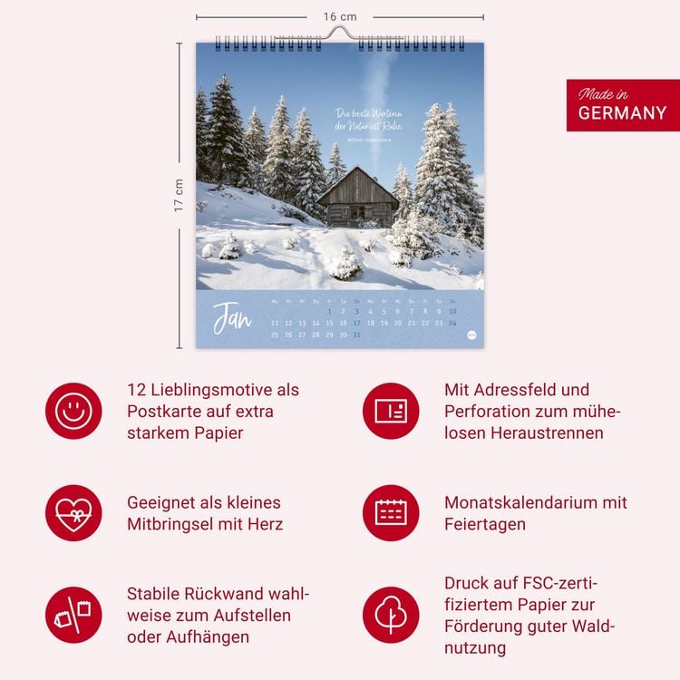 Produktbild: Stille Momente Postkartenkalender 2027