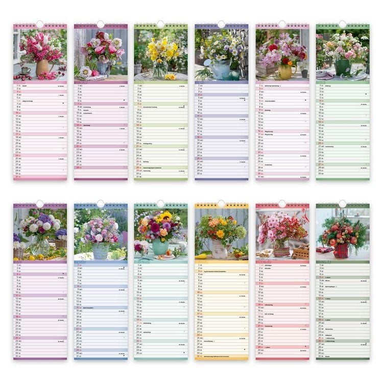 Produktbild: TR&Ouml;TSCH - Streifenkalender Blumen 2027 Notizkalender