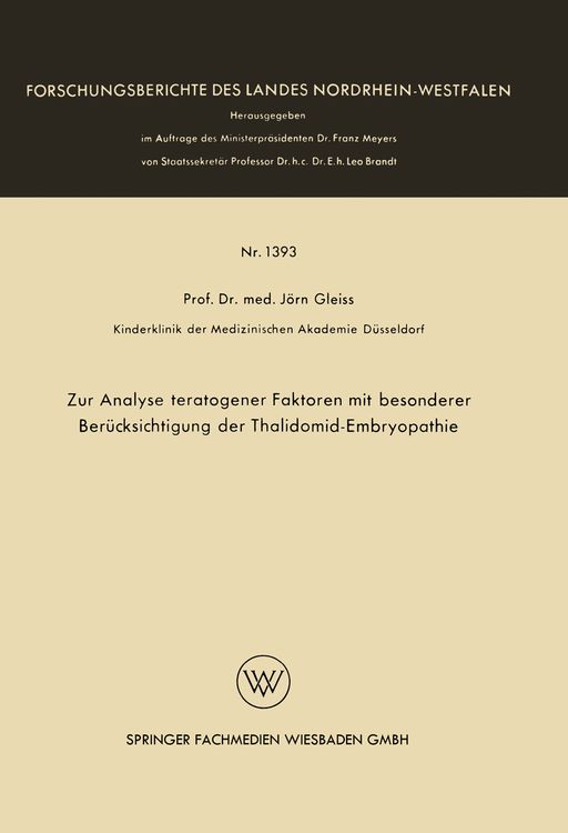 Produktbild: Zur Analyse teratogener Faktoren mit besonderer Ber&uuml;cksichtigung der Thalidomid-Embryopathie