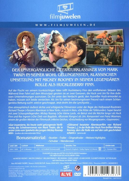 Produktbild: Die Abenteuer des Huckleberry Finn (Filmjuwelen)