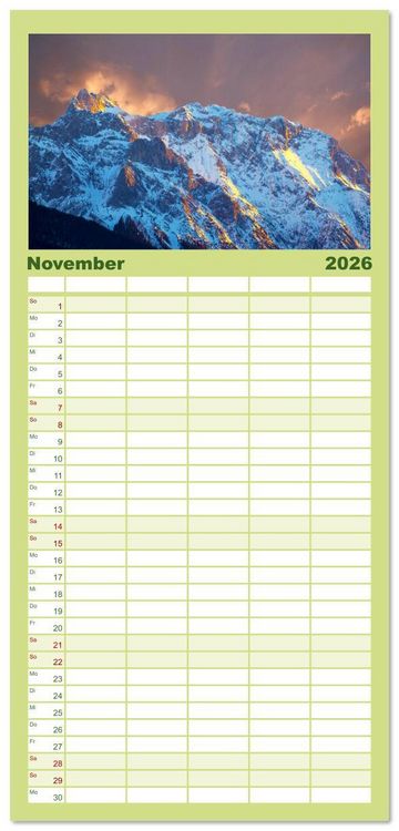 Produktbild: Familienplaner 2026 - MITTENWALD Eine Perle im Oberen Isartal mit 5 Spalten (Wandkalender, 21 x 45 cm) CALVENDO