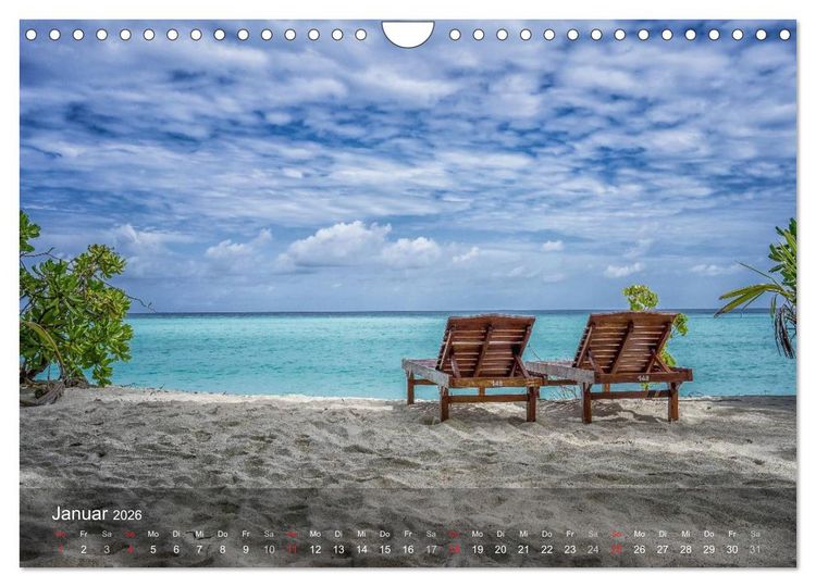 Produktbild: Malediven Impressionen aus dem Paradies (Wandkalender 2026 DIN A4 quer), CALVENDO Monatskalender