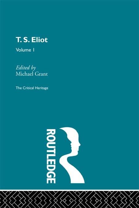 Produktbild: T.S. Eliot Volume I