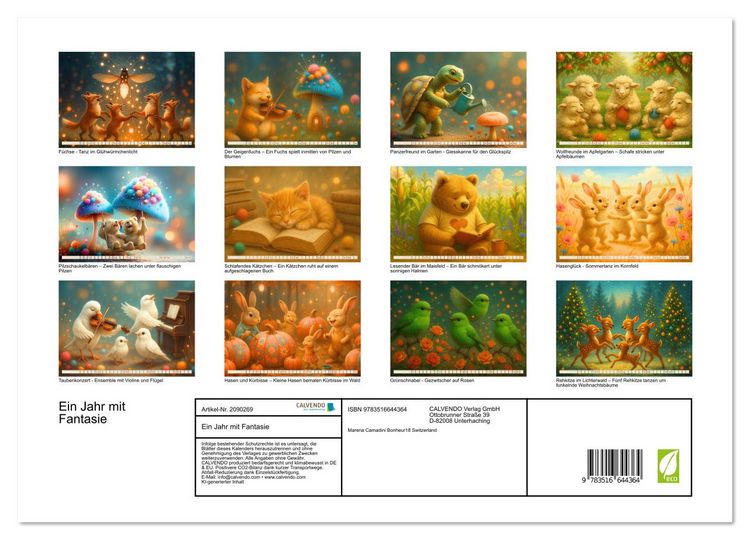 Produktbild: Ein Jahr mit Fantasie (Wandkalender 2026 DIN A3 quer), CALVENDO Monatskalender