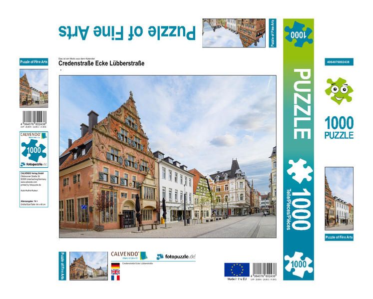 Produktbild: CALVENDO Puzzle Credenstra&szlig;e Ecke L&uuml;bberstra&szlig;e | 1000 Teile Lege-Gr&ouml;&szlig;e 64x48cm Foto-Puzzle f&uuml;r gl&uuml;ckliche Stunden