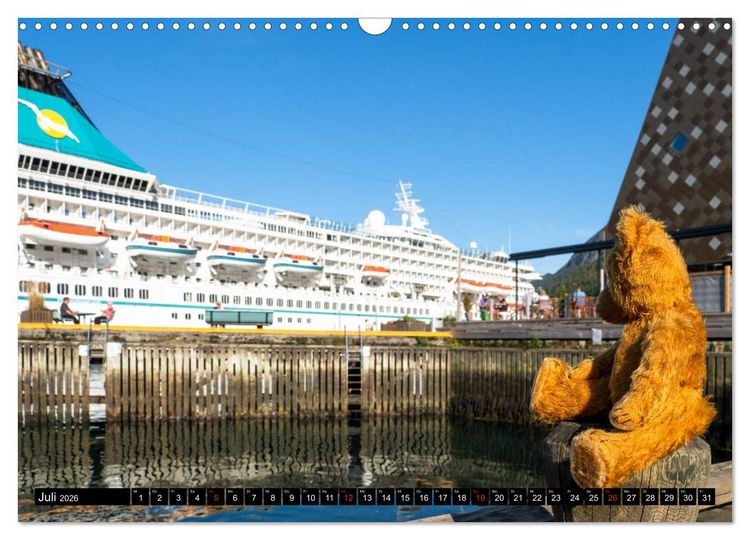 Produktbild: Neue Abenteuer von Teddy Basse (Wandkalender 2026 DIN A3 quer), CALVENDO Monatskalender