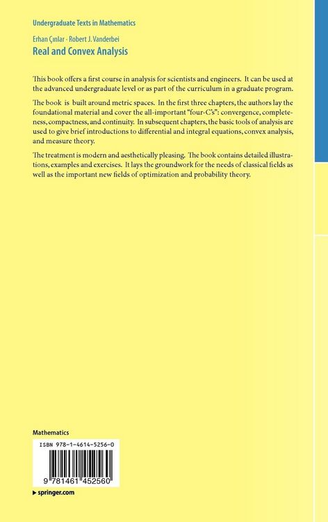 Produktbild: Real and Convex Analysis