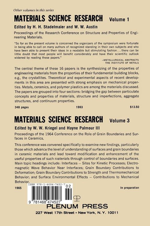 Produktbild: Materials Science Research