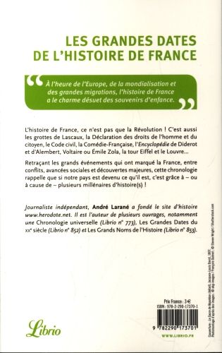 Produktbild: Les grandes dates de l'histoire de France
