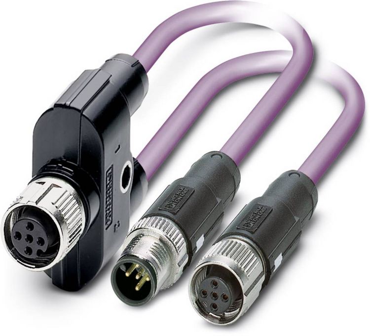 Produktbild: Phoenix Contact 1514579 Sensor-/Aktor-Datensteckverbinder, konfektioniert M12 Adapter, Y-Form 0.50 m Polzahl Sensoren: 5 1 St.