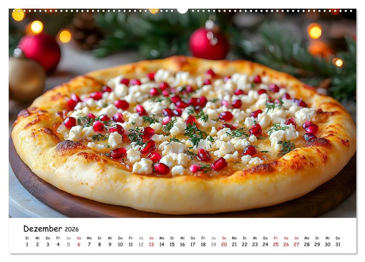 Produktbild: Pizza geht immer - Zu jeder Jahreszeit (hochwertiger Premium Wandkalender 2026 DIN A2 quer), Kunstdruck in Hochglanz