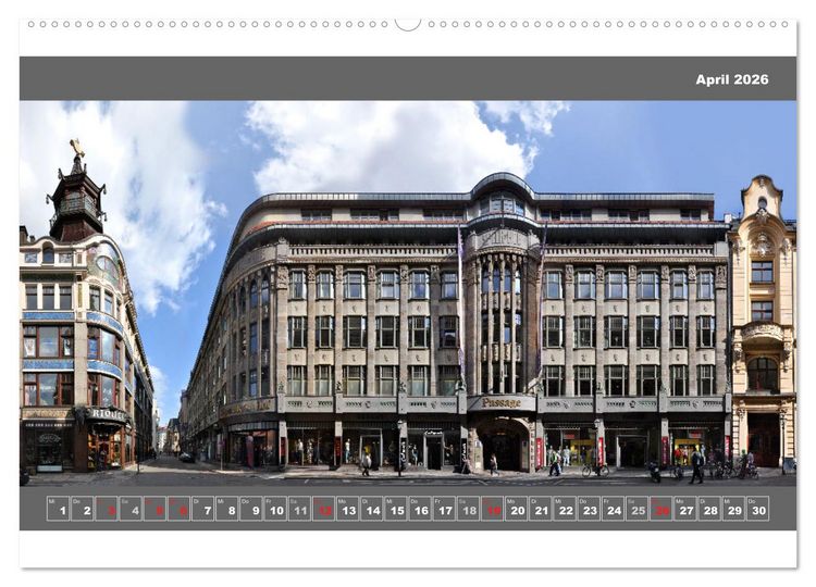 Produktbild: Leipzig Fassade 2026 (hochwertiger Premium Wandkalender 2026 DIN A2 quer), Kunstdruck in Hochglanz