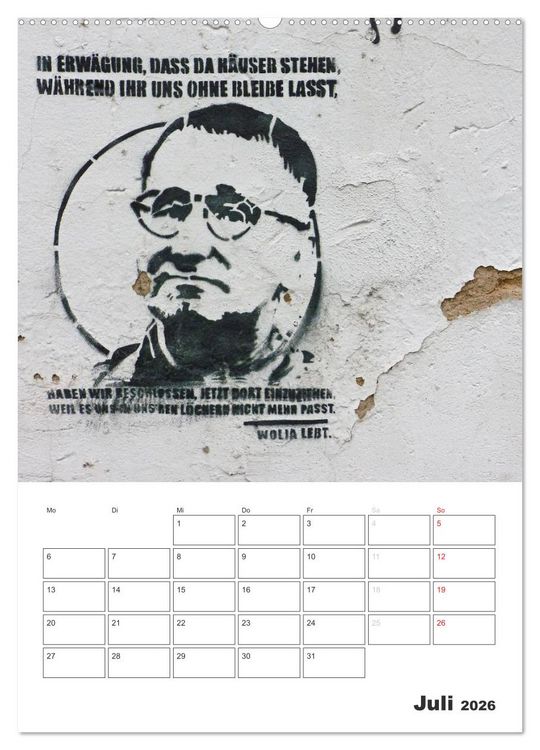 Produktbild: STENCIL ART 2026 - Schablonen Graffiti an H&auml;userfassaden / Planer (hochwertiger Premium Wandkalender 2026 DIN A2 hoch), Kunstdruck in Hochglanz