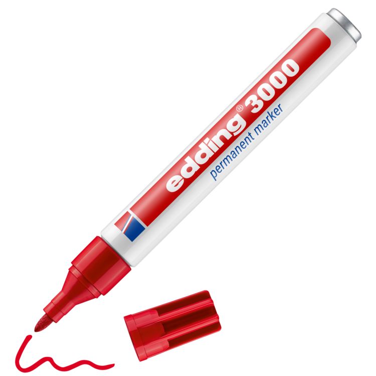 Produktbild: edding Permanentmarker 3000 rot 1,5-3mm