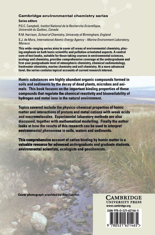 Produktbild: Cation Binding by Humic Substances