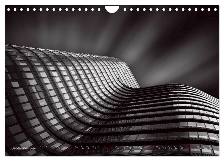 Produktbild: Monochrome Architektur (Wandkalender 2026 DIN A4 quer), CALVENDO Monatskalender