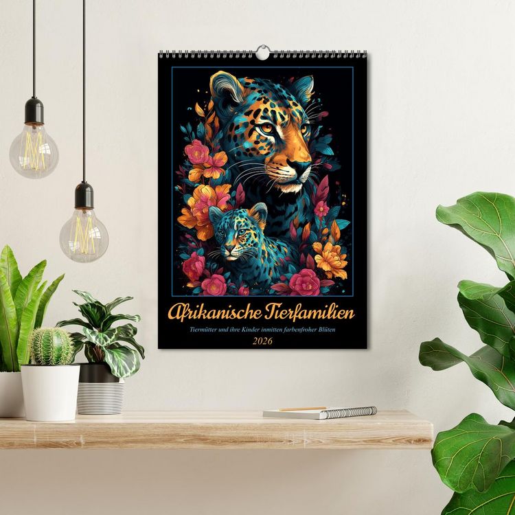Produktbild: Afrikanische Tierfamilien (Wandkalender 2026 DIN A3 hoch), CALVENDO Monatskalender