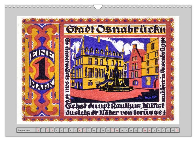 Produktbild: Gru&szlig; aus Osnabr&uuml;ck (Wandkalender 2026 DIN A3 quer), CALVENDO Monatskalender