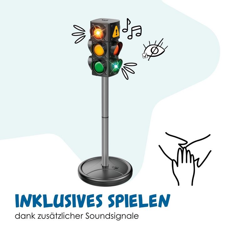 Produktbild: alldoro - Verkehrsampel mit Licht und Sound, 80 cm hoch