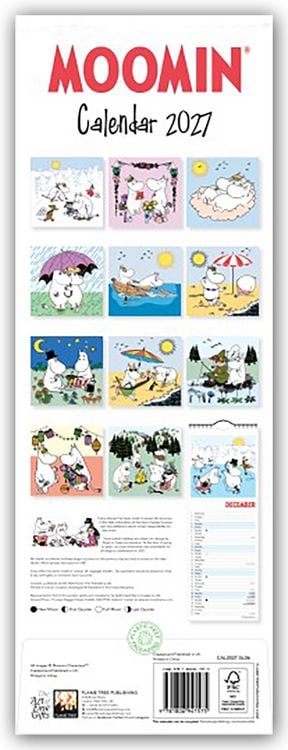 Produktbild: Moomin &ndash; Mumin Kalender &ndash; Slimline-Kalender 2027 &ndash; Original Flame Tree Publishing-Kalender Slimeline [Kalender]