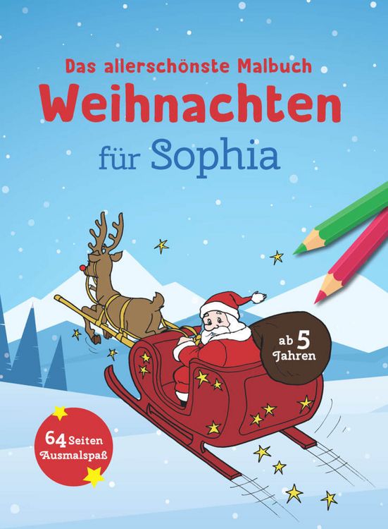 Produktbild: Das allersch&ouml;nste Malbuch Weihnachten f&uuml;r Sophia