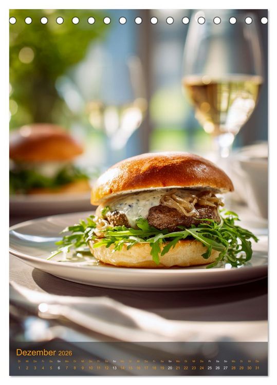Produktbild: Burger Kalender - Foodporn f&uuml;r echte Burgerfans (Tischkalender 2026 DIN A5 hoch), CALVENDO Monatskalender
