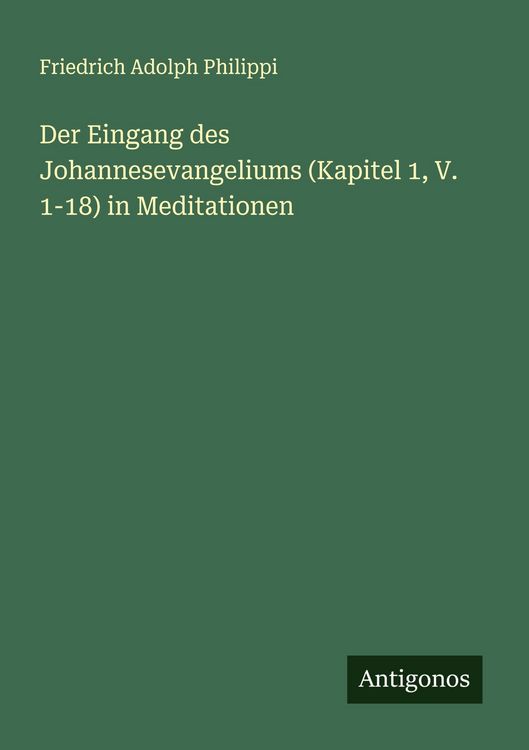 Produktbild: Der Eingang des Johannesevangeliums (Kapitel 1, V. 1-18) in Meditationen