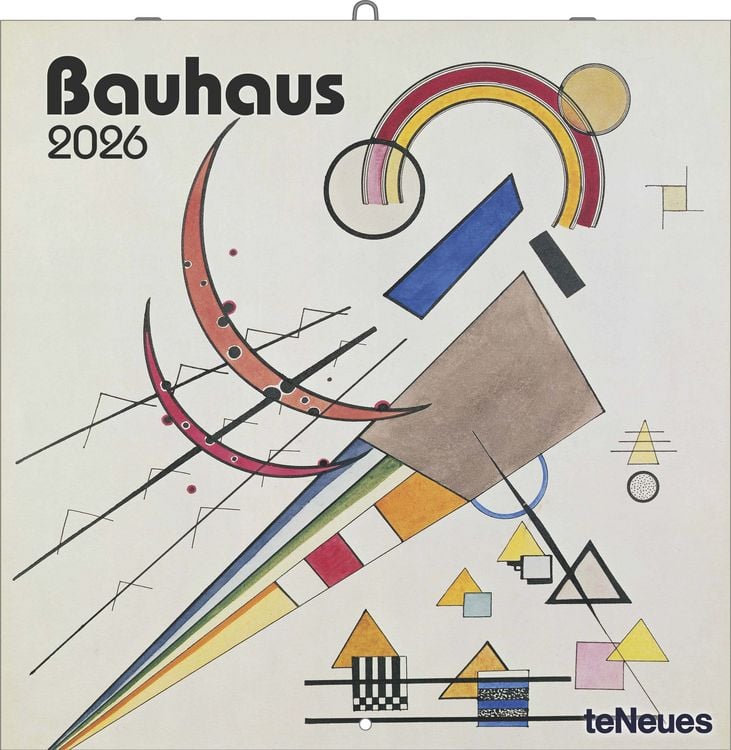 Produktbild: N NEUMANNVERLAGE - Bauhaus 2026 Broschürenkalender, 30x30cm, Wandkalender mit ausgewählten Kunstwerken, internationalen Feiertagen, Mondphasen und vie