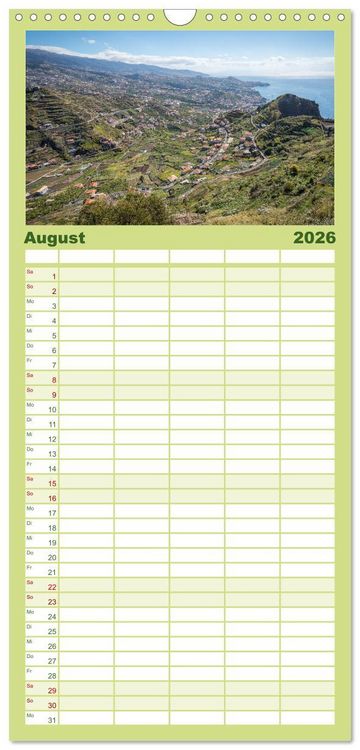 Produktbild: Familienplaner 2026 - Madeira - Paradies im Atlantik mit 5 Spalten (Wandkalender, 21 x 45 cm) CALVENDO